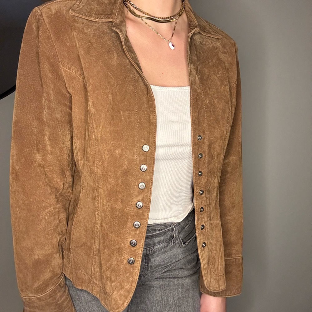 Western suede coat